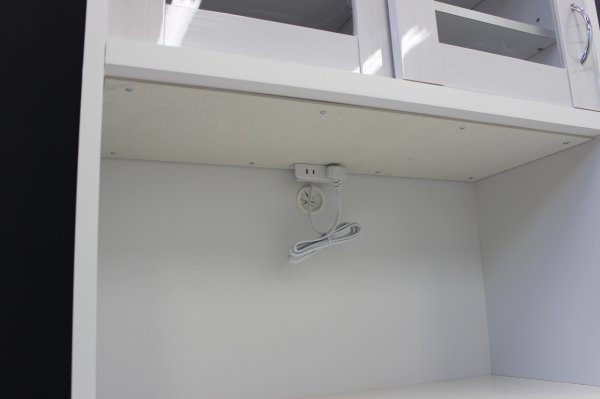 画像10: キッチン　収納　食器棚　ケント　ホワイト木目　８０・１２０サイズ (10)