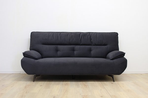 画像1: ソファ　２人掛け・３人掛け　アリスト　ブラック・ライトグレー (1)