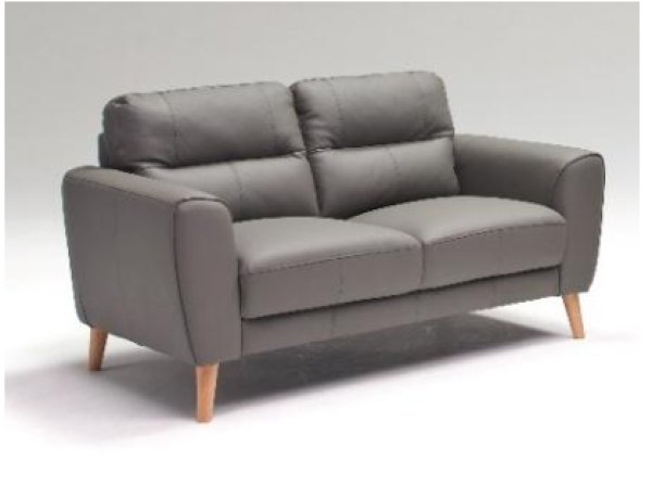 画像1: ソファ　２人掛け　ファンテII　総革張り (1)