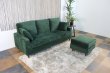 画像2: ソファ　３人掛け・カウチソファ　バロン　グリーン・ライトブラウン (2)