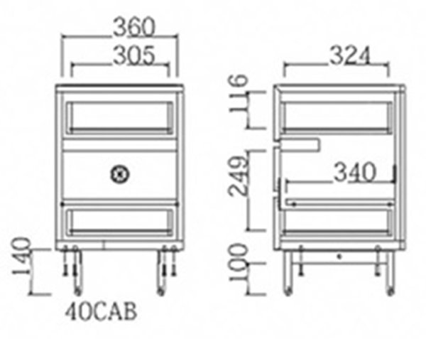 画像5: ４０キャビネット　ボナ (5)