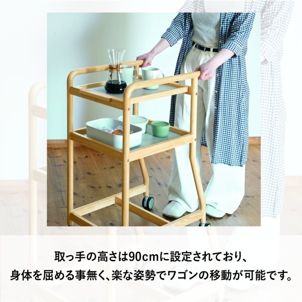 画像3: ワゴン　キッチン　天然木　ＲＳＰ－ＫＷ１　ブラウン　ナチュナル (3)