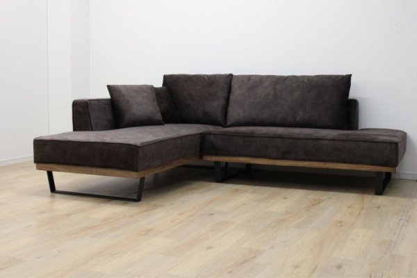 画像4: ソファ　コモド　L型　カウチソファ　グレー・ブラウン (4)