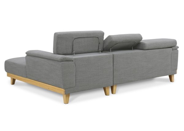 画像5: カウチソファ２４０cm　エルダ　グレー・チャコールグレー　硬め (5)