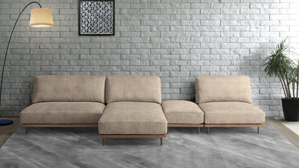 画像1: ソファ　１.５人掛け・２人掛け・カウチソファ・スツール　リコッタ　アイボリー・ダークグレー (1)