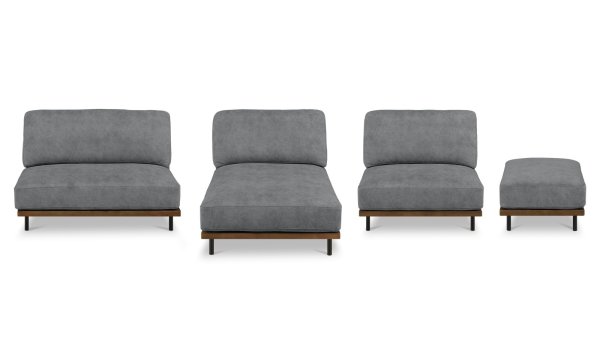 画像8: ソファ　１.５人掛け・２人掛け・カウチソファ・スツール　リコッタ　アイボリー・ダークグレー (8)